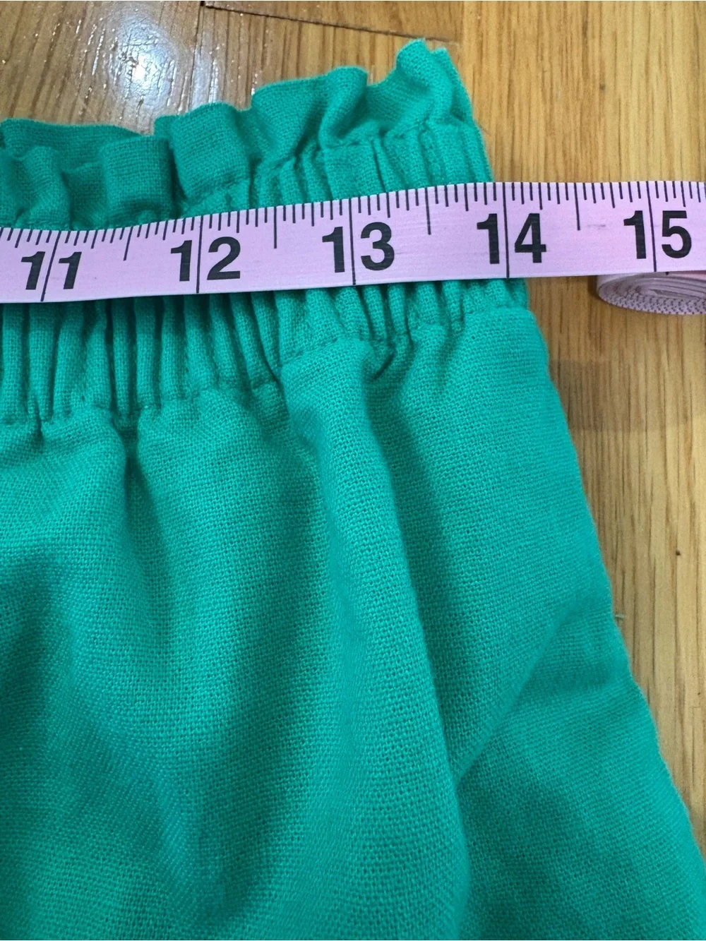 J.Crew Green Linen Blend Paperbag Waist Mini Skirt Size 6